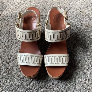 Tory Burch Regan Leather Wedge Sandal